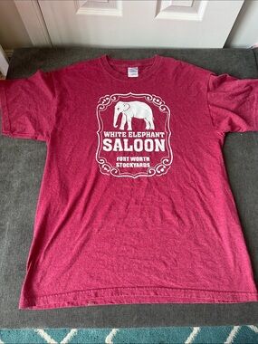 White Elephant Saloon Fort Worth Stockyards Red Graphic Tee